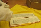 vzácný tisk - tibetský text na palmových listech